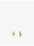 Madison clip-on earrings with star motif and cubic zirconia, 5.7cm (British brand)