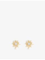 selfridges Oceanus Small Sunburst Metal Earrings- Buy online at McGrocer