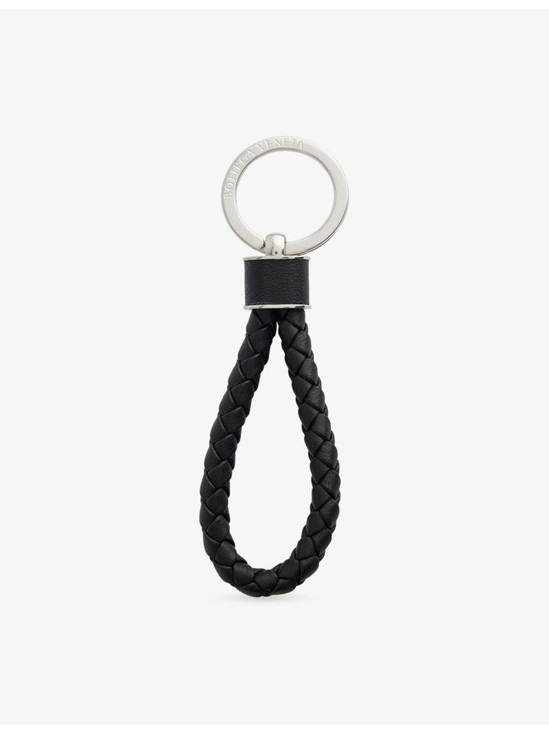 Bottega Veneta Intreccio leather key ring 13cm (British brand)