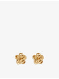Bottega Veneta 18ct gold-plated sterling silver knot stud earrings - British product