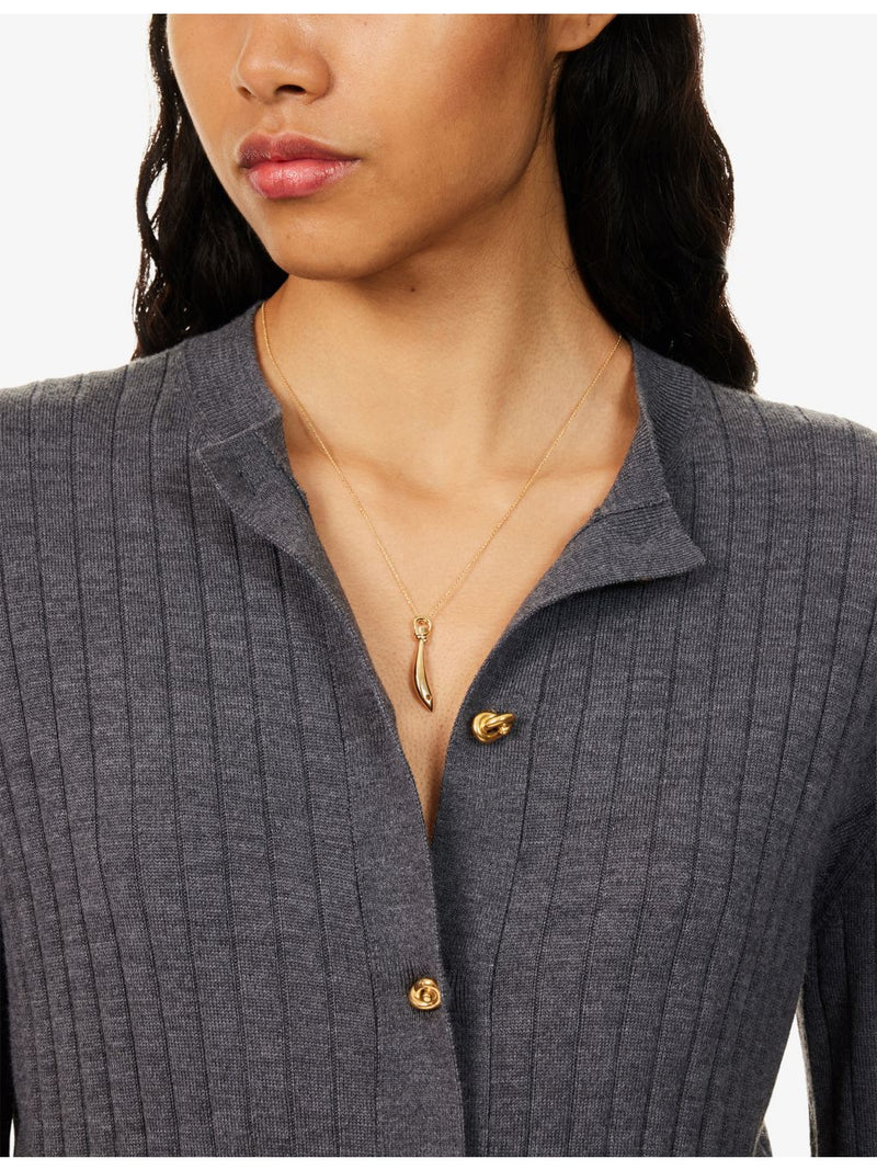 Bottega Veneta Sardine 18ct gold vermeil necklace (British brand)