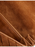 Bottega Veneta Notturno Intrecciato suede shoulder bag, imported from the UK