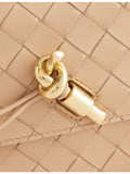 Bottega Veneta lamb leather wallet-on-chain with gold hardware, imported from the UK