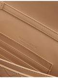 Bottega Veneta lamb leather wallet-on-chain with gold hardware, imported from the UK