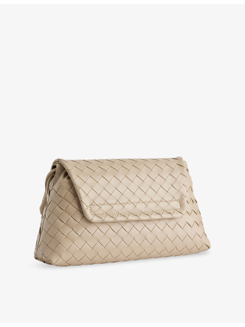 Bottega Veneta Giorno Intrecciat leather pouch, imported from the UK