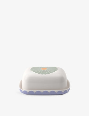 Villeroy & Boch Fleur porcelain butter dish 14.8cm, imported from the UK