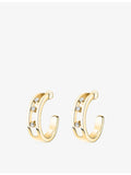 Messika 18ct gold and diamond hoop earrings 15mm - British product