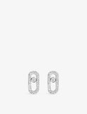 Messika Move Uno 18ct Gold And 0.16ct Diamond Stud Earrings