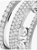 Messika 18ct white gold diamond ring 1ct, UK version
