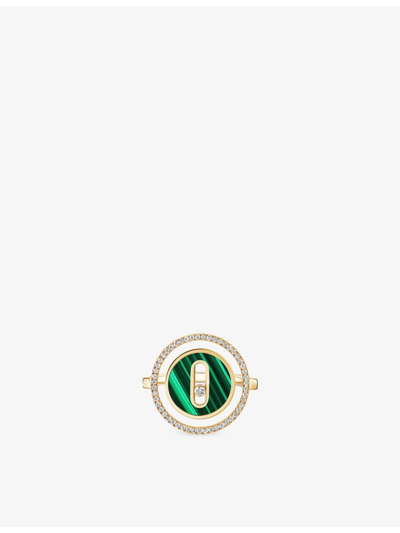 Messika Lucky Move malachite diamond ring in 18ct gold (British brand)