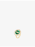 Messika Lucky Move malachite diamond ring in 18ct gold (British brand)