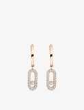 Messika Move Uno 18ct gold 0.19ct diamond hoop earrings (British brand)