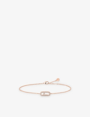 MESSIKA CARE(s) Pavé 18ct Gold And 0.07ct Diamond Bracelet - PINK