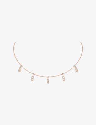Messika Move Uno pendant necklace 18ct gold 0.61ct diamond - British product