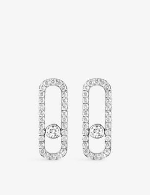 Messika Move Uno Pavé 18ct Gold 0.66ct Diamond Earrings