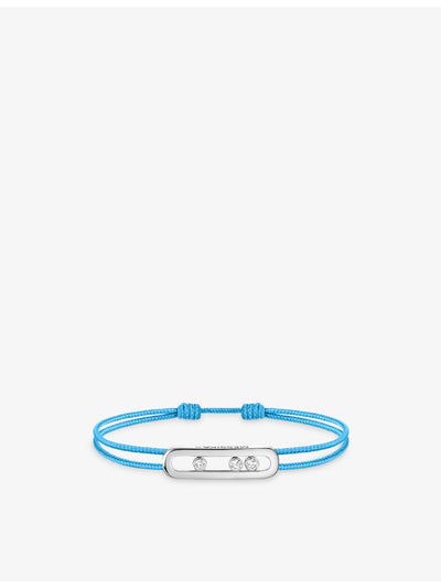 selfridges Messika Care(s) 18ct White Gold and 0.09ct Diamond Cord Bracelet- Buy online at McGrocer