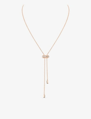 Messika Moderniste Pave Tie necklace 18ct gold 0.10ct diamond - British product