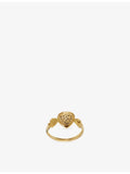 RESELFRIDGES vintage 9ct gold diamond heart ring, imported from the UK
