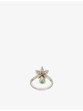 RESELFRIDGES vintage emerald flower diamond ring, imported from the UK