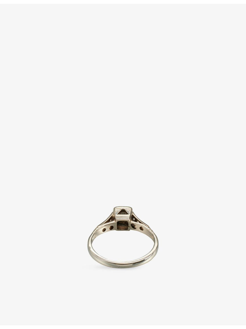 RESELFRIDGES pre-loved solitaire 18ct white gold diamond ring, imported from the UK