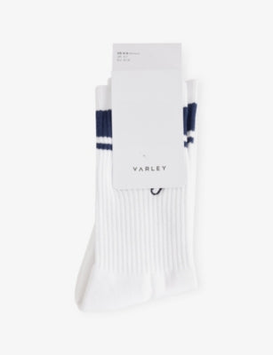 Varley Lamar Club stripe-trim cotton-blend socks - British product