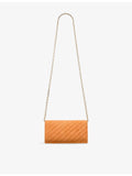 Jimmy Choo suede wallet chain with gold hardware - British product