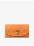 Jimmy Choo suede wallet chain with gold hardware - British product