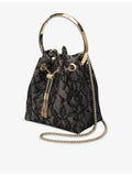 Jimmy Choo Bon Bon mesh and lace top-handle bag - British product