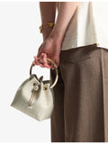 Jimmy Choo raffia top-handle bag with chain strap (British brand)