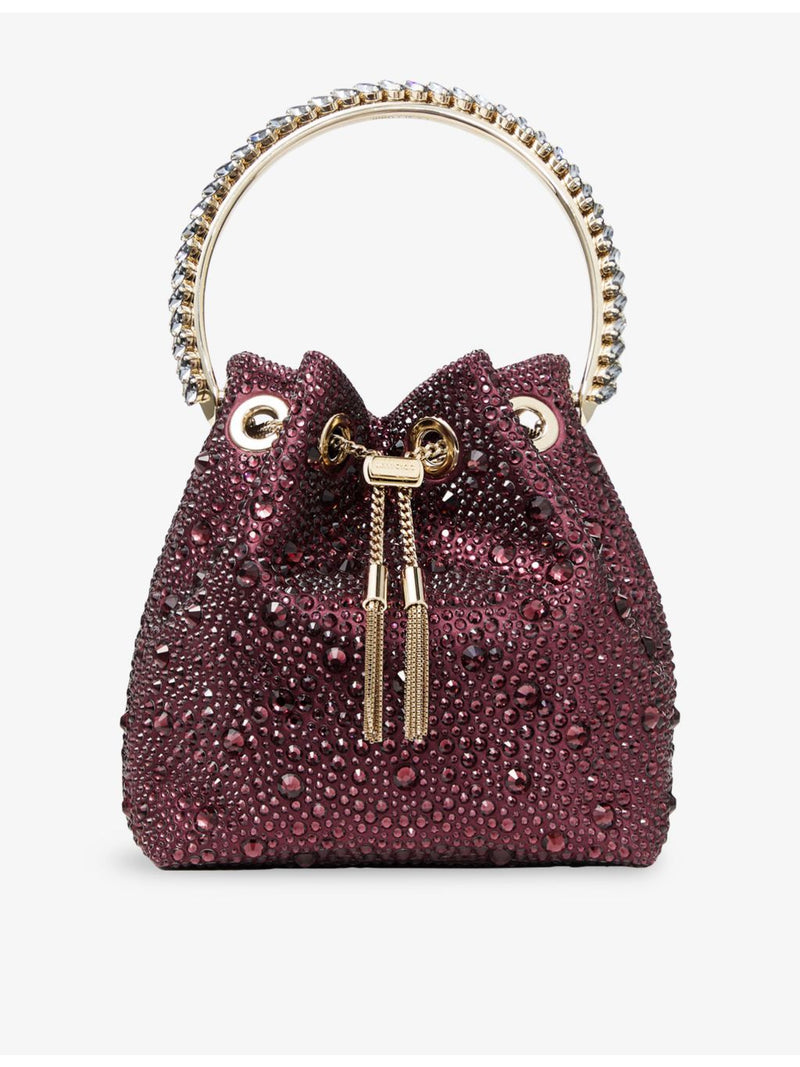 Jimmy Choo Bon Bon crystal satin bucket bag, UK version