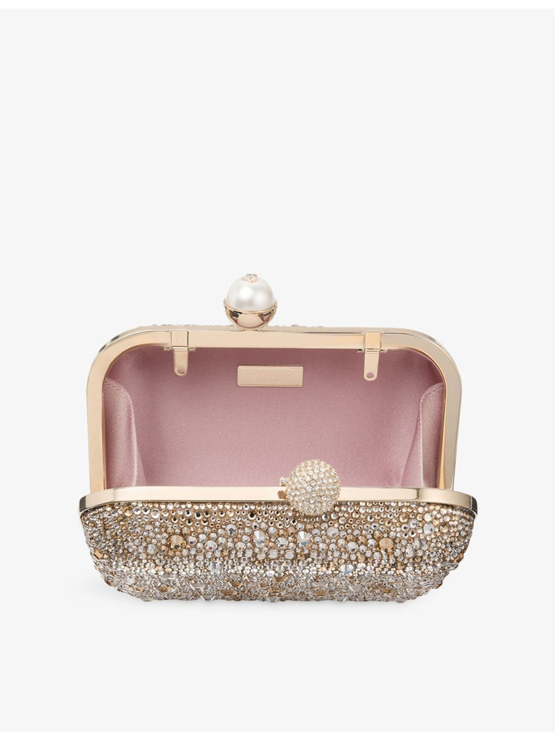 Jimmy Choo Cloud Clutch satin bag with crystals, UK version