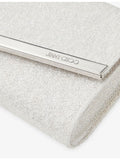 Jimmy Choo Emmie glitter woven clutch bag with chain strap - British product