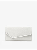 Jimmy Choo Emmie glitter woven clutch bag with chain strap - British product