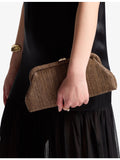 Jimmy Choo Skylar raffia clutch bag, UK version