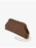 Jimmy Choo Skylar raffia clutch bag, UK version
