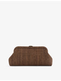 Jimmy Choo Skylar raffia clutch bag, UK version