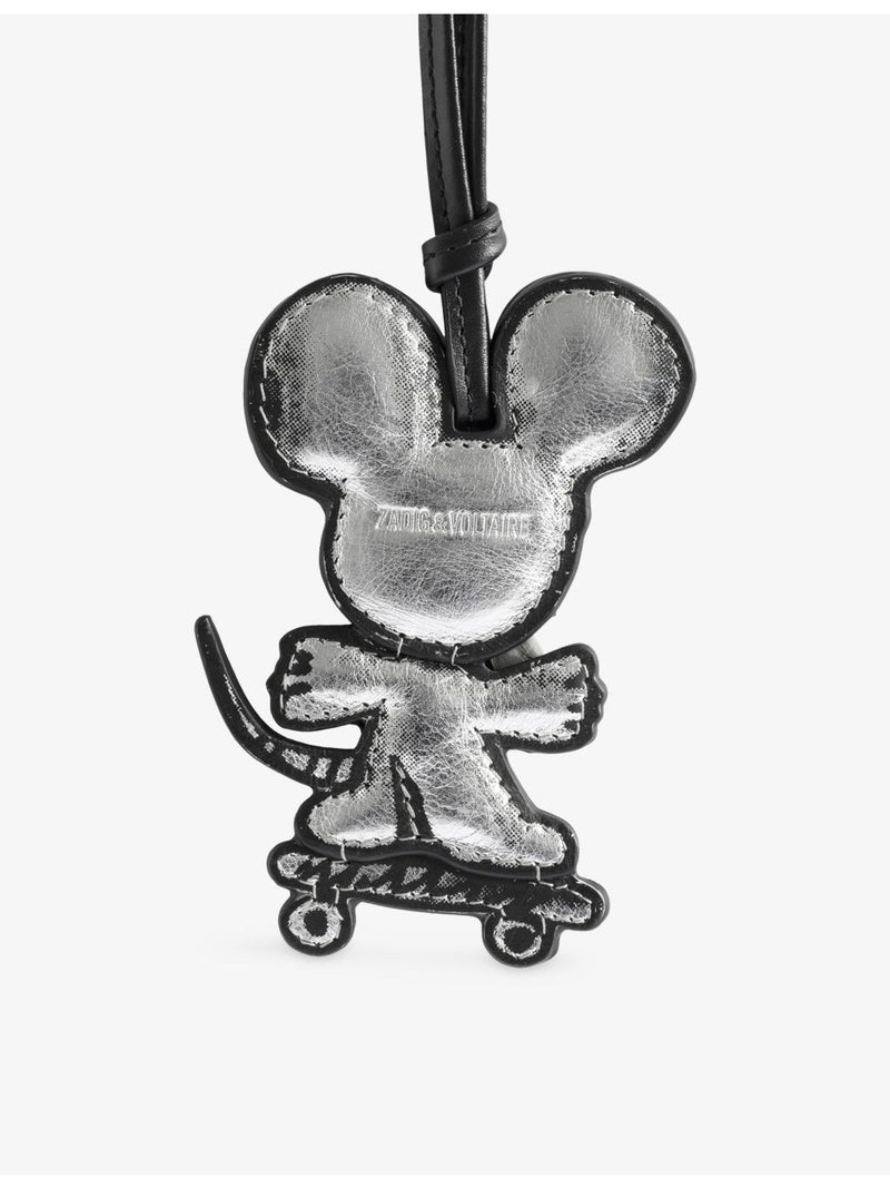 Zadig&Voltaire leather bag charm skater mouse 9cm, UK version