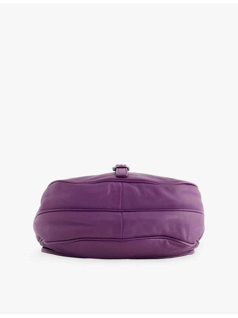 Bottega Veneta Intrecciato flap satchel leather bag, imported from the UK