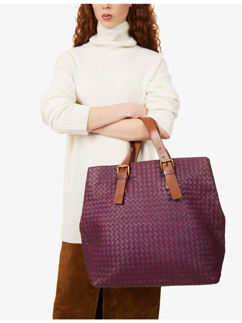 Bottega Veneta pre-loved intrecciato leather tote bag - British product