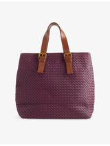 selfridges Bottega Veneta Pre-Loved Belted Intrecciato Leather Tote Bag- Buy online at McGrocer