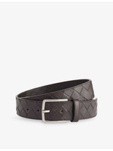 selfridges Bottega Veneta Intrecciato Leather Belt- Buy online at McGrocer