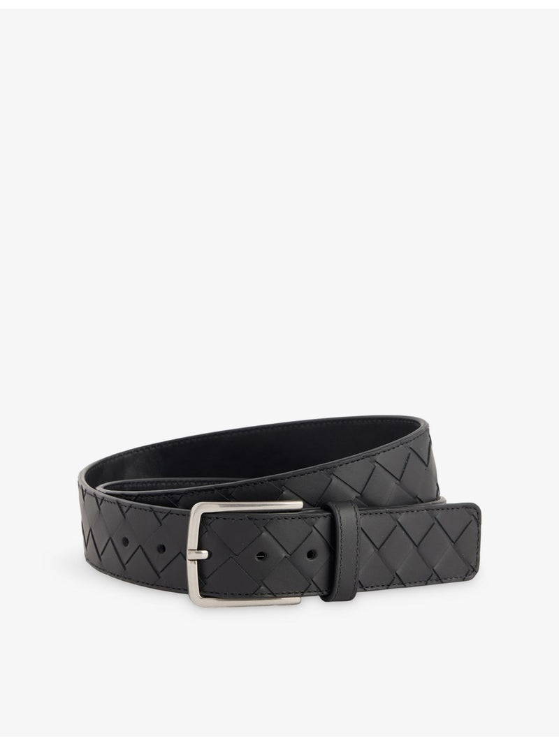 Bottega Veneta Intrecciato woven leather belt 3.5cm, imported from the UK