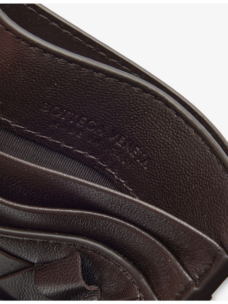 Bottega Veneta Intrecciato weave leather card holder, British product