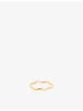 Astrid & Miyu 14ct gold wave ring, imported from the UK