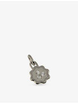 selfridges Astrid & Miyu Pear Crystal Ripple Rhodium-Plated Sterling Silver Cubic Zirconia Coin Clip Charm- Buy online at McGrocer