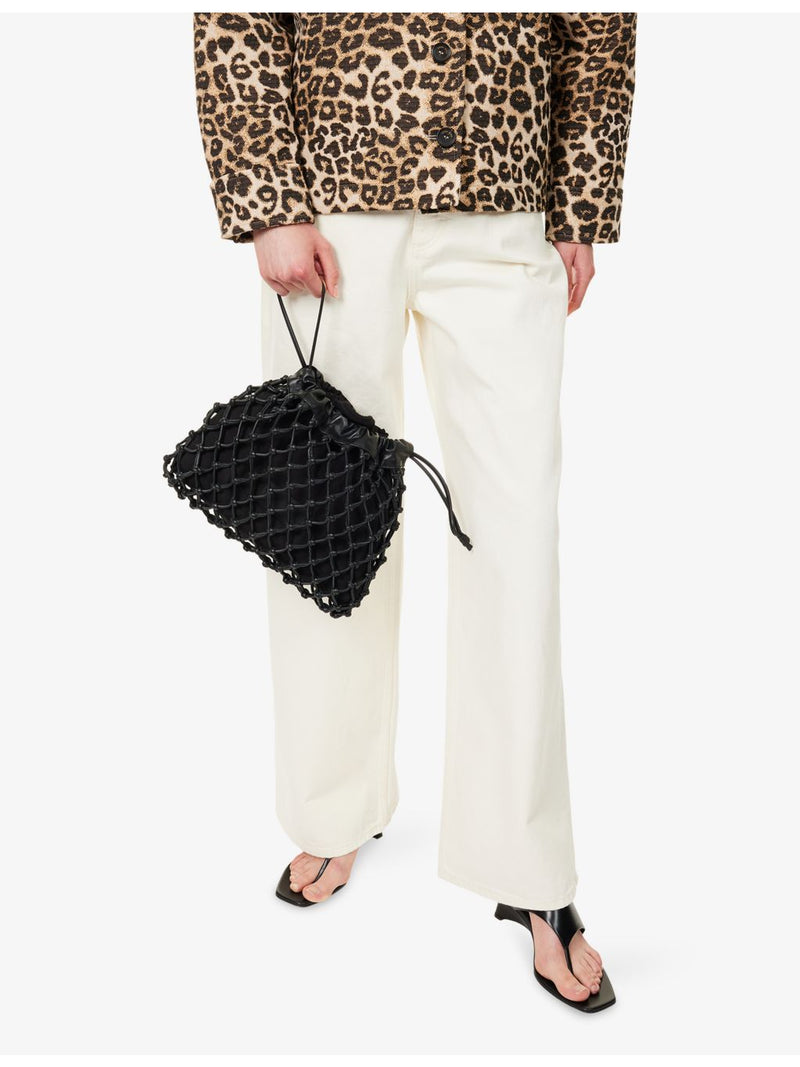 The Frankie Shop Morgan leather macrame pouch (British brand)