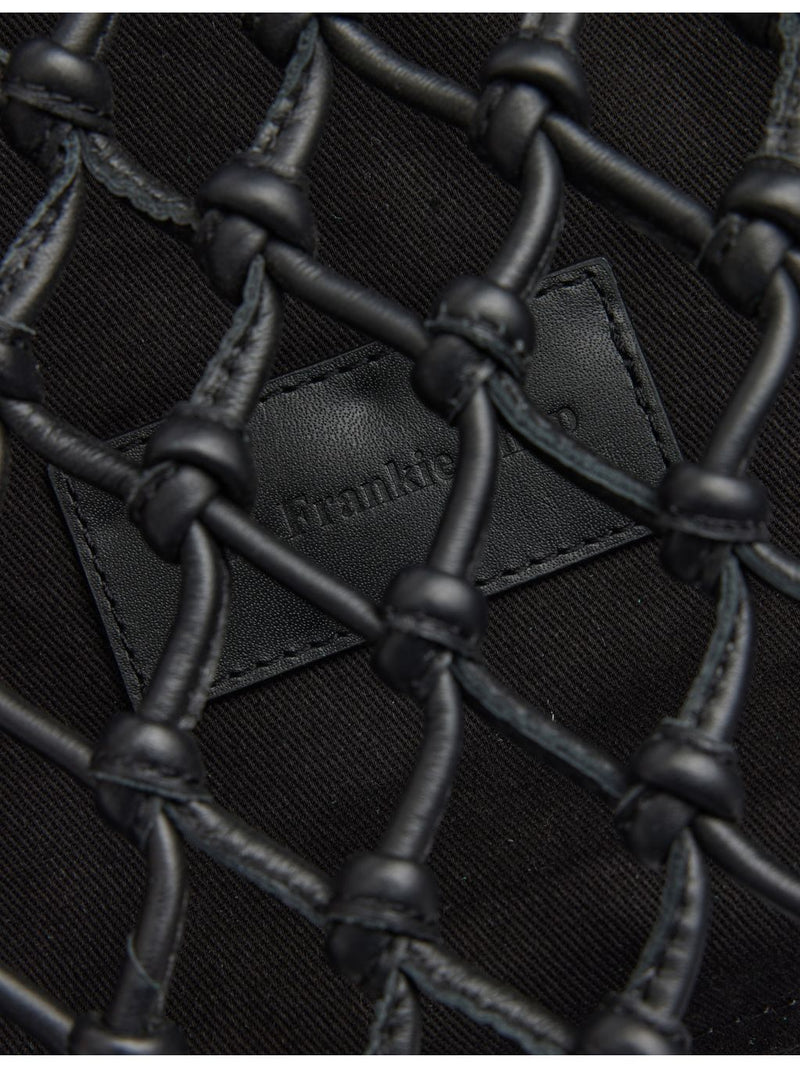 The Frankie Shop Morgan leather macrame pouch (British brand)