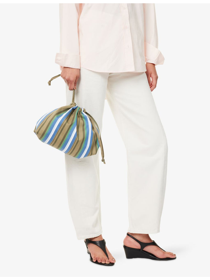 The Frankie Shop striped cotton-blend small pouch (British brand)