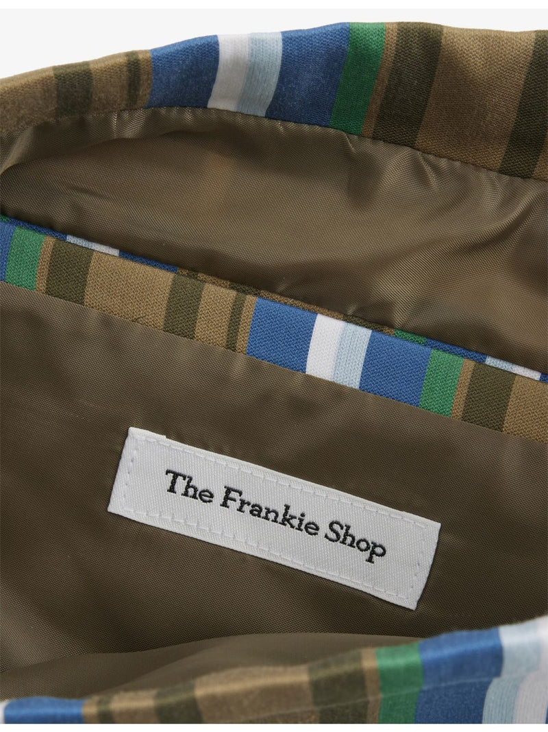The Frankie Shop striped cotton-blend small pouch (British brand)