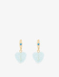 Crystal Haze mini jelly heart hoop earrings, imported from the UK